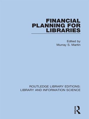 cover image of Financial Planning for Libraries